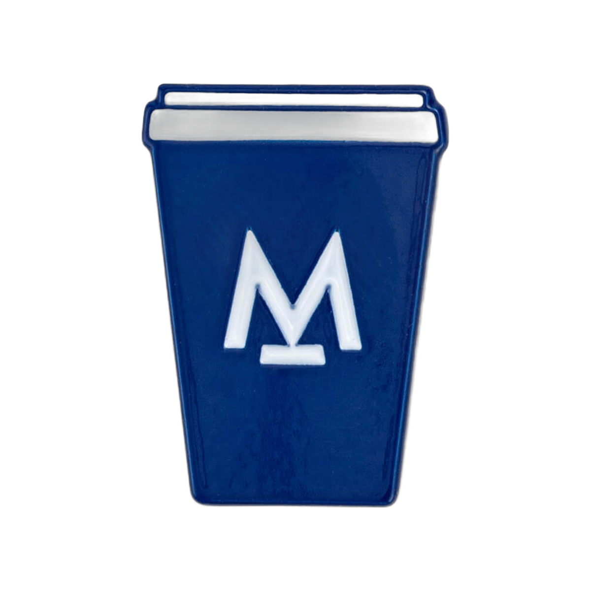 Navy Takeaway Cup Enamel Pin