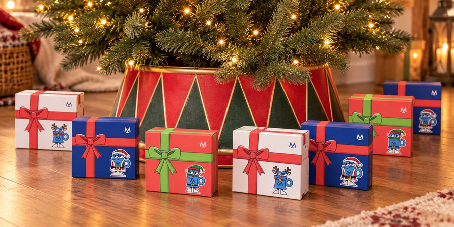 Modern Standard Coffee Christmas gift boxes under the tree