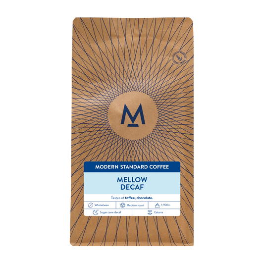 Bag of Modern Standard Mellow Decaf coffee