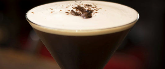 Espresso martini with coffee bean garnish