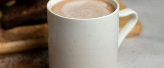 Mocha and hot chocolate side by side