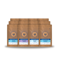 Twelve bags of Modern Standard Coffee, one for each month of the gift