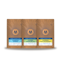 Three bags of Modern Standard Coffee, one for each month of the gift