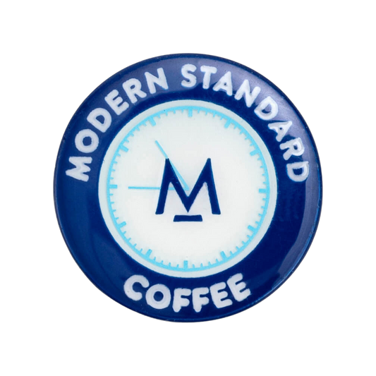 Café Clock Enamel Pin by Modern Standard Coffee, 20mm soft enamel