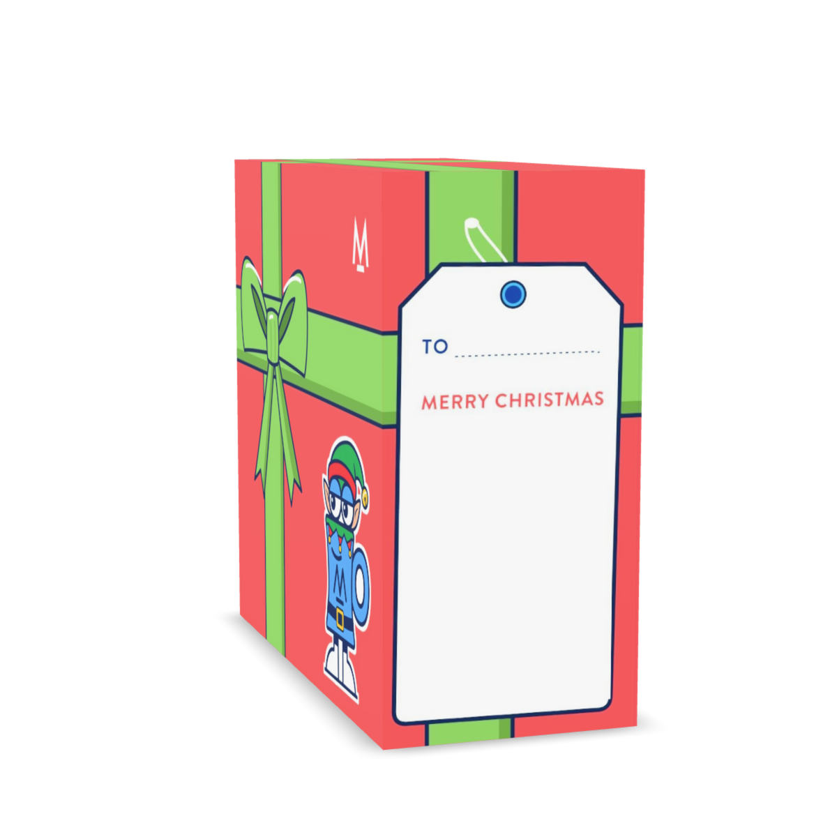 Christmas Coffee in free gift wrap: Elf Mo red gift box with green ribbon, gift tag | Modern Standard Coffee