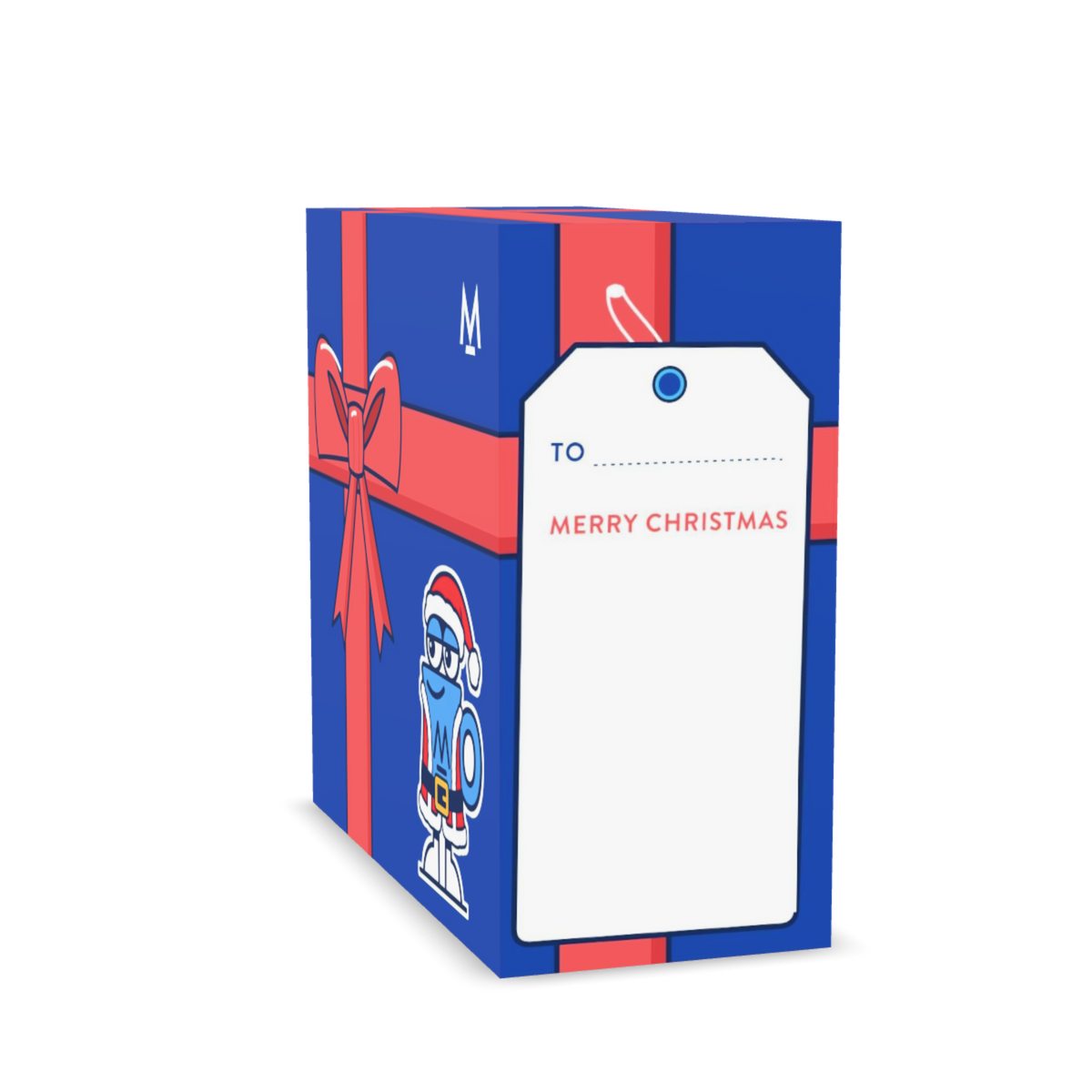 Christmas Coffee in free gift wrap: Santa Mo navy gift box with red ribbon, gift tag | Modern Standard Coffee