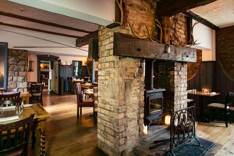 The fireside dining room at Coorie Inn Restaurant and Rooms in Muthill, Perthshire