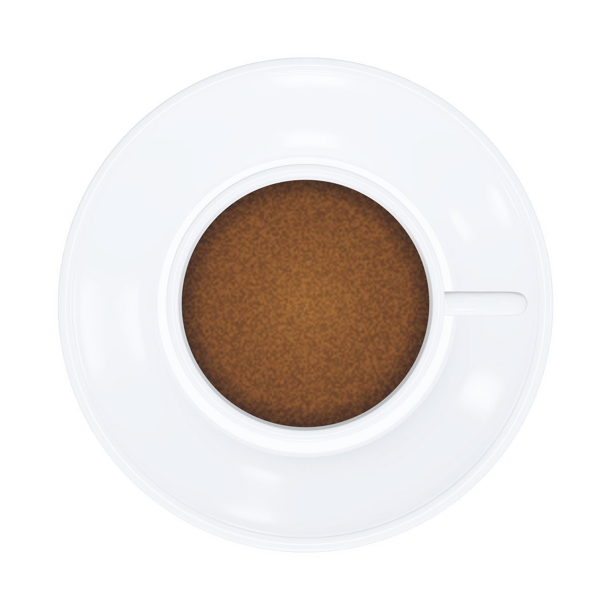 Overhead view of the Modern Standard Coffee Ancap Verona espresso cup and saucer (75ml)