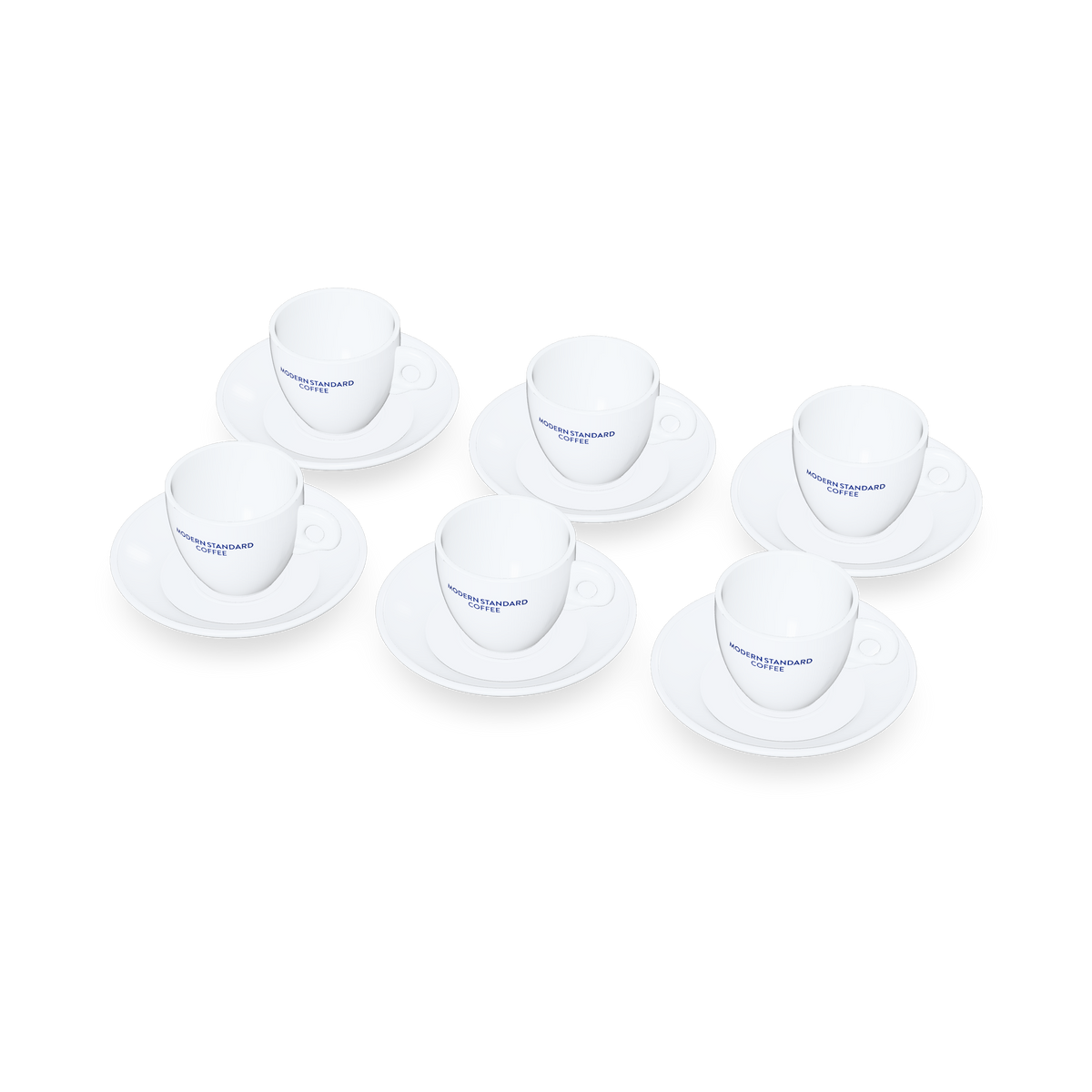 Box of 6: Modern Standard Coffee Ancap Verona espresso cups and saucers (75ml)