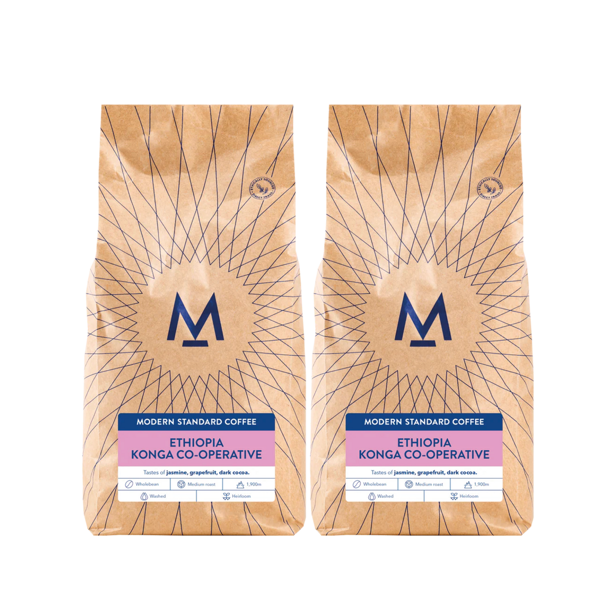 Mix & Match 1kg: two bags of Konga Co-operative Ethiopia coffee