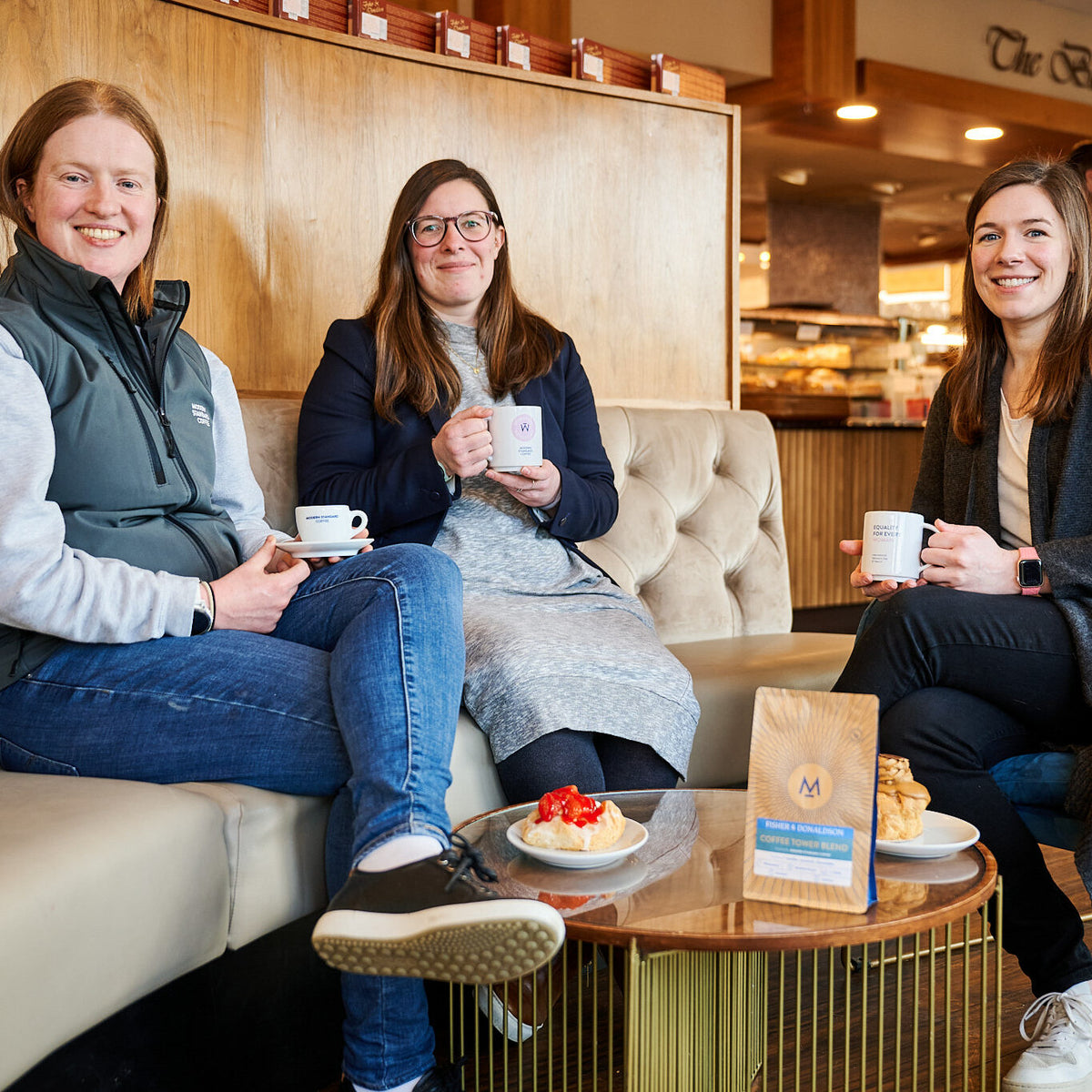 Coffee and bakes at Fisher & Donaldson