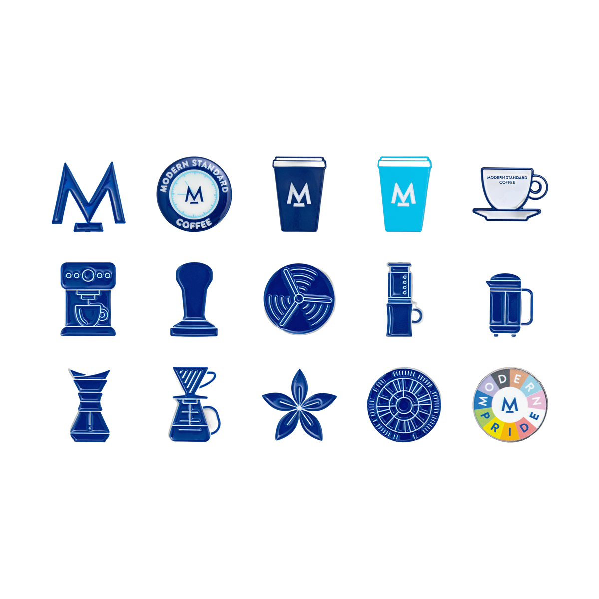 All Modern Standard Coffee enamel pins