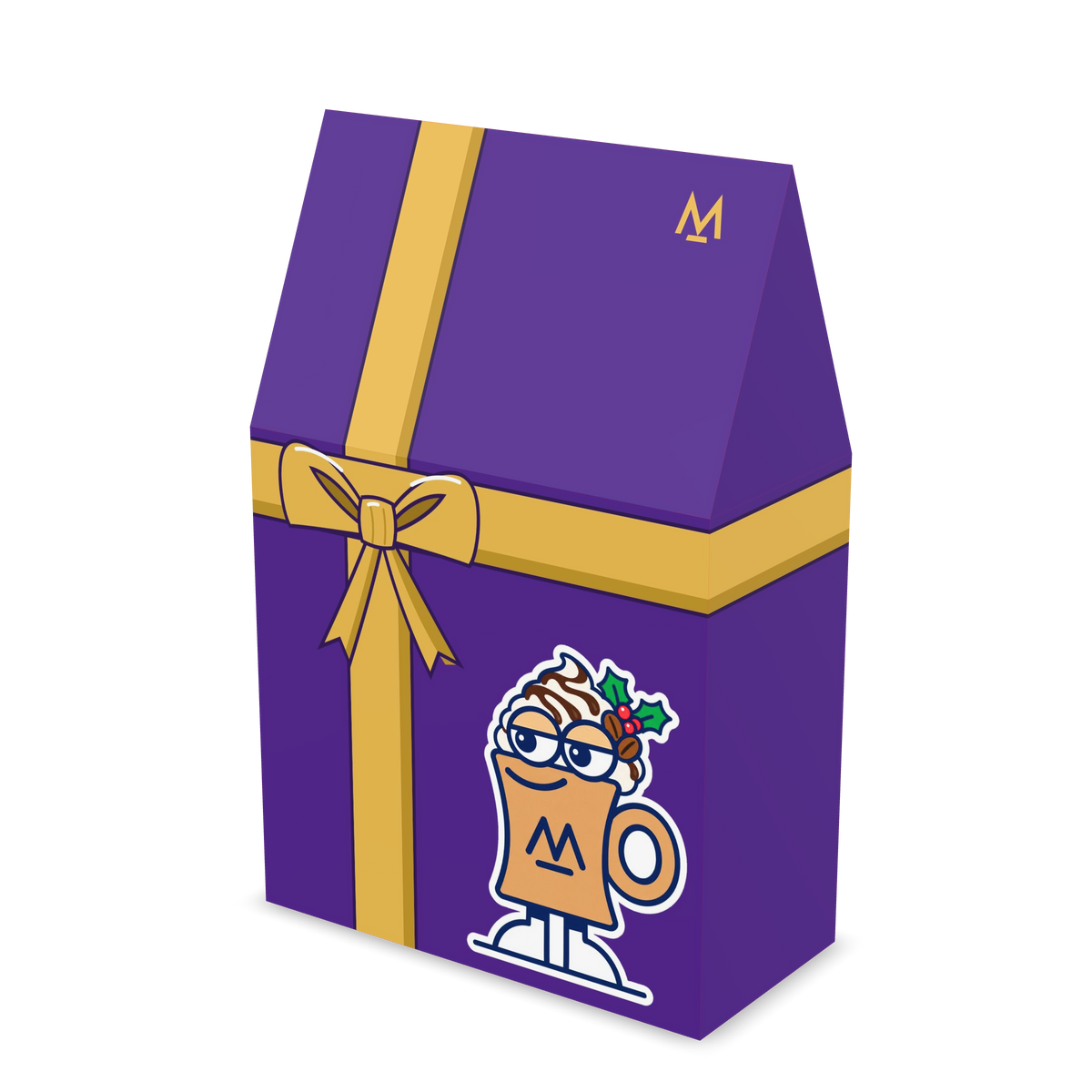 Purple and gold hot chocolate gift box