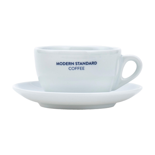 Modern Standard Coffee branded Ancap Verona latte cup and saucer (260ml / 10oz)