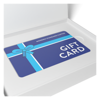 Close-up of the Modern Standard Coffee gift card in its box