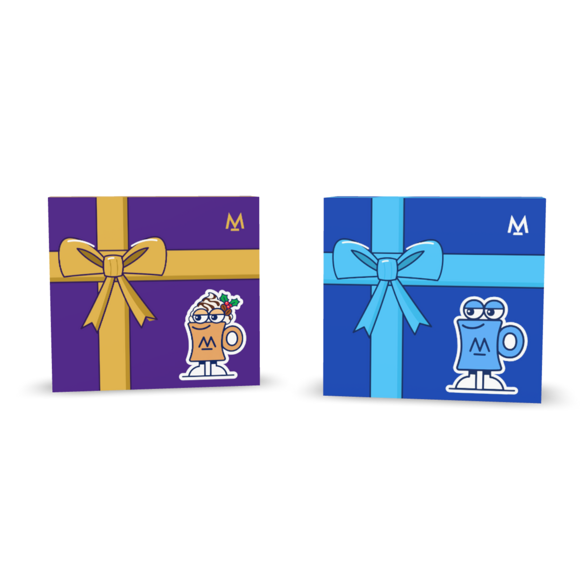 Hot Chocolate & Coffee Gift Box (Mocha Lovers) – both gift boxes, front