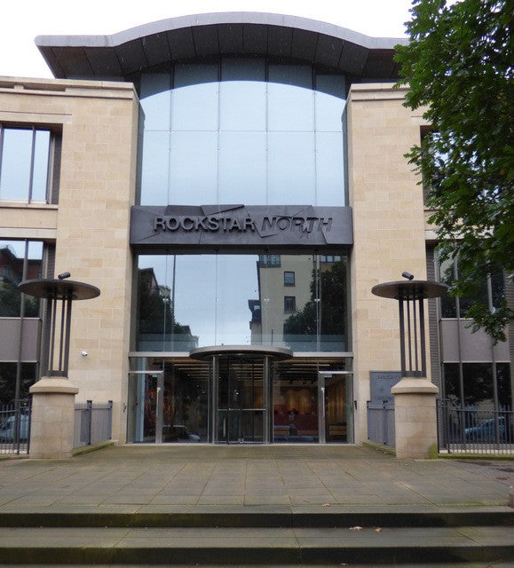 The entrance to Rockstar North's office in Edinburgh