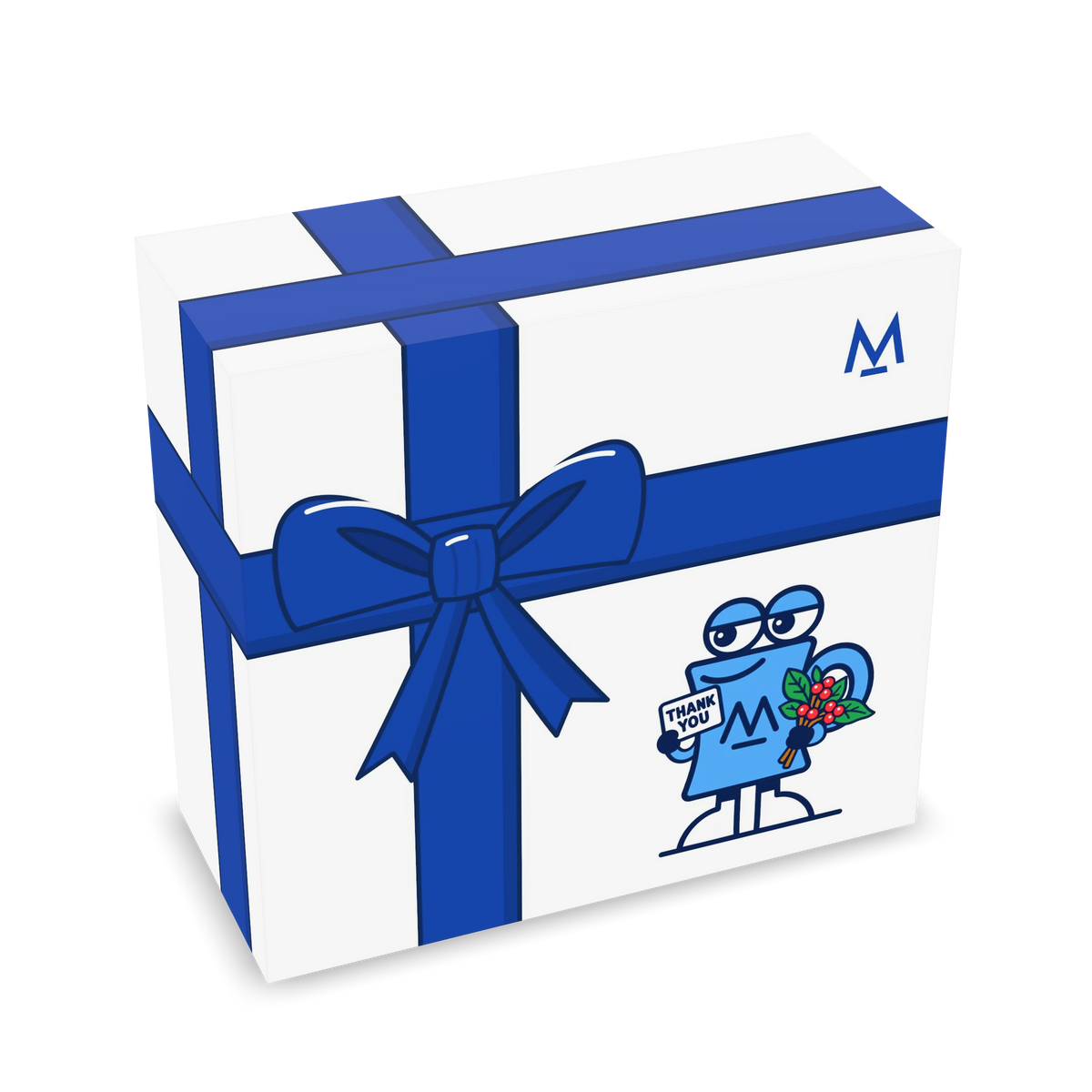 Thank You Coffee Gift Box – gift box, left three-quarter view