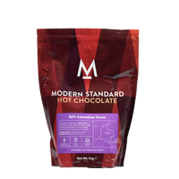 Front of the 1kg pouch of Modern Standard 52% Colombian Cacao Hot Chocolate