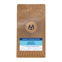 Melody Espresso coffee in a flat-bottomed kraft bag