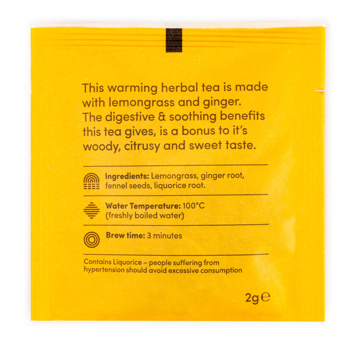 Lemon & Ginger Tea Envelopes, Box of 50